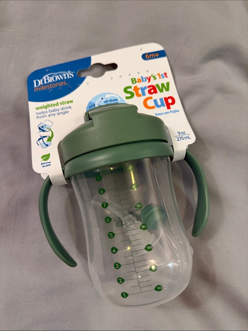 Dr. Brown’s straw cup weighted straw 6m+